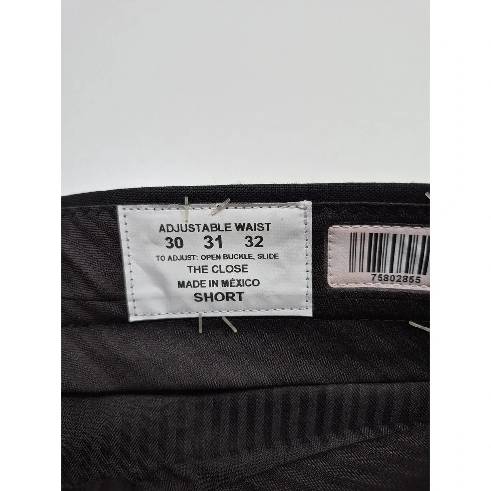 Neil Allyn Suit Pants Mens 31x34 Black Wool Tuxedo Satin Stripe Unhemmed NWT